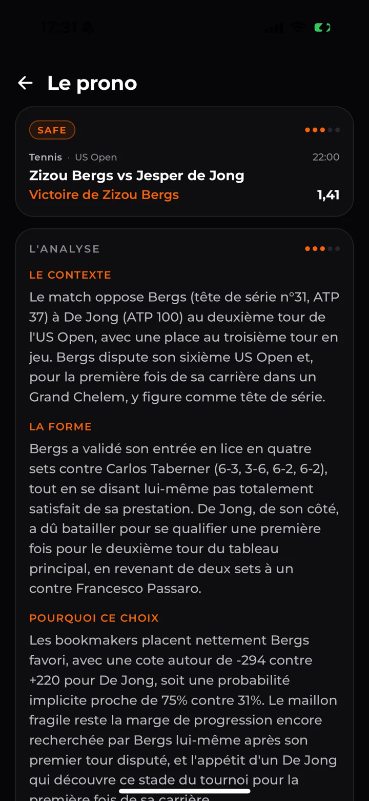 Un prono FlowUp et son analyse : contexte, forme, pourquoi ce choix
